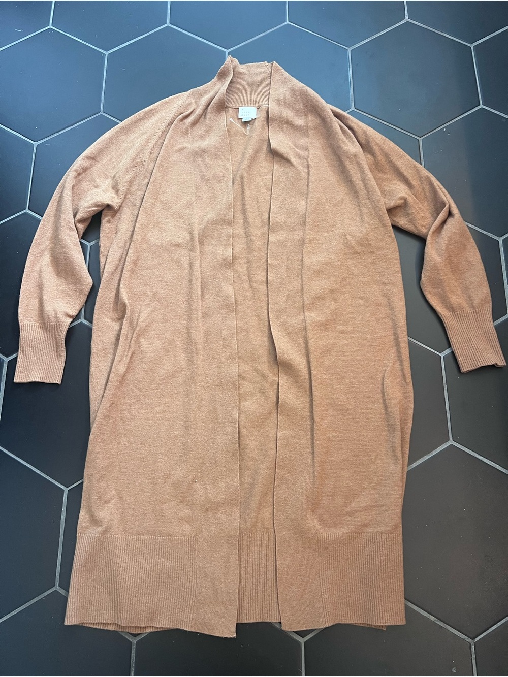 a new day Soft Open-Front Cardigan in Camel Brown